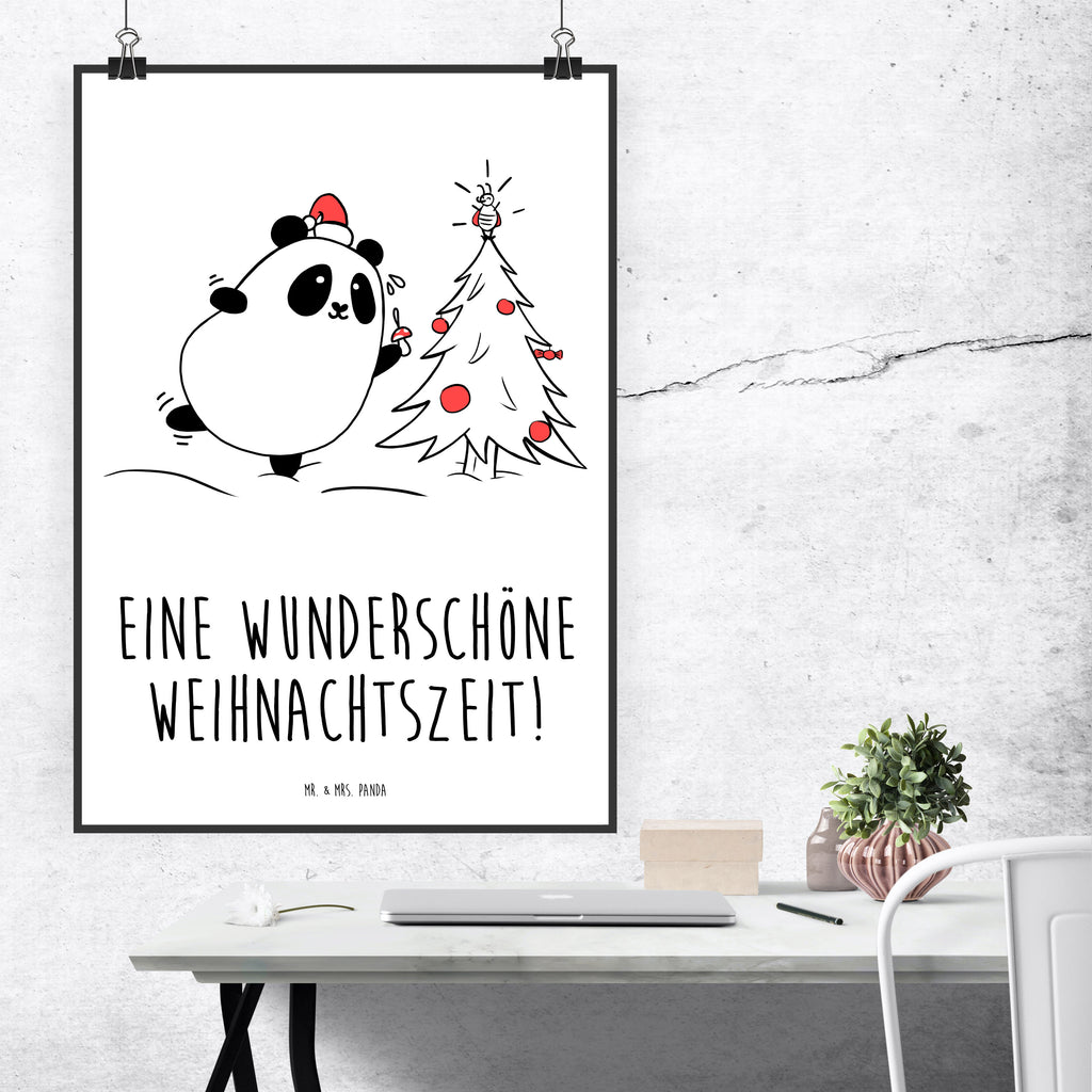 Poster Easy & Peasy Weihnachtszeit  Poster, Wandposter, Bild, Wanddeko, Küchenposter, Kinderposter, Wanddeko Bild, Raumdekoration, Wanddekoration, Handgemaltes Poster, Mr. & Mrs. Panda Poster, Designposter, Kunstdruck, Posterdruck  