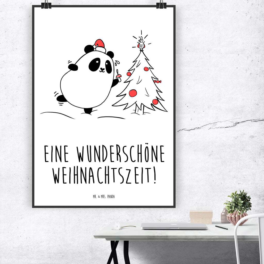 Poster Easy & Peasy Weihnachtszeit  Poster, Wandposter, Bild, Wanddeko, Küchenposter, Kinderposter, Wanddeko Bild, Raumdekoration, Wanddekoration, Handgemaltes Poster, Mr. & Mrs. Panda Poster, Designposter, Kunstdruck, Posterdruck  