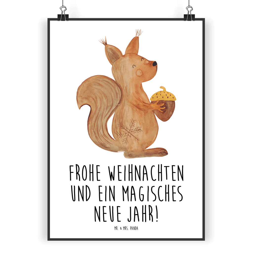Poster Eichhörnchen Weihnachten Poster, Wandposter, Bild, Wanddeko, Küchenposter, Kinderposter, Wanddeko Bild, Raumdekoration, Wanddekoration, Handgemaltes Poster, Mr. & Mrs. Panda Poster, Designposter, Kunstdruck, Posterdruck, Winter, Weihnachten, Weihnachtsdeko, Nikolaus, Advent, Heiligabend, Wintermotiv, Frohe Weihnachten, Frohes neues Jahr, Guten Rutsch, Weihnachtsmotiv, Weihnachtsgruß, Neujahr, Vogel