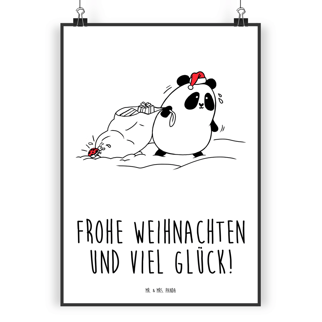 Poster Easy & Peasy Frohe Weihnachten  Poster, Wandposter, Bild, Wanddeko, Küchenposter, Kinderposter, Wanddeko Bild, Raumdekoration, Wanddekoration, Handgemaltes Poster, Mr. & Mrs. Panda Poster, Designposter, Kunstdruck, Posterdruck  