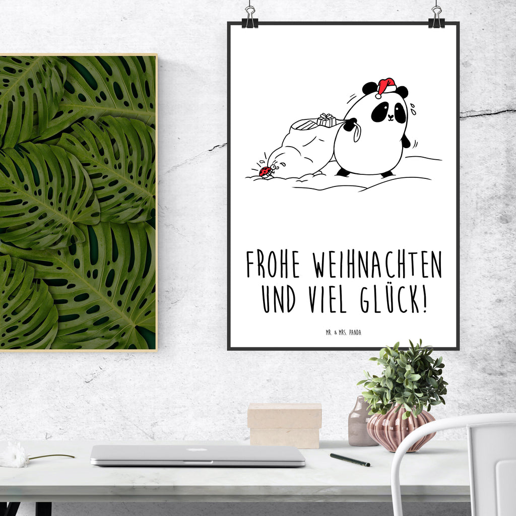 Poster Easy & Peasy Frohe Weihnachten  Poster, Wandposter, Bild, Wanddeko, Küchenposter, Kinderposter, Wanddeko Bild, Raumdekoration, Wanddekoration, Handgemaltes Poster, Mr. & Mrs. Panda Poster, Designposter, Kunstdruck, Posterdruck  