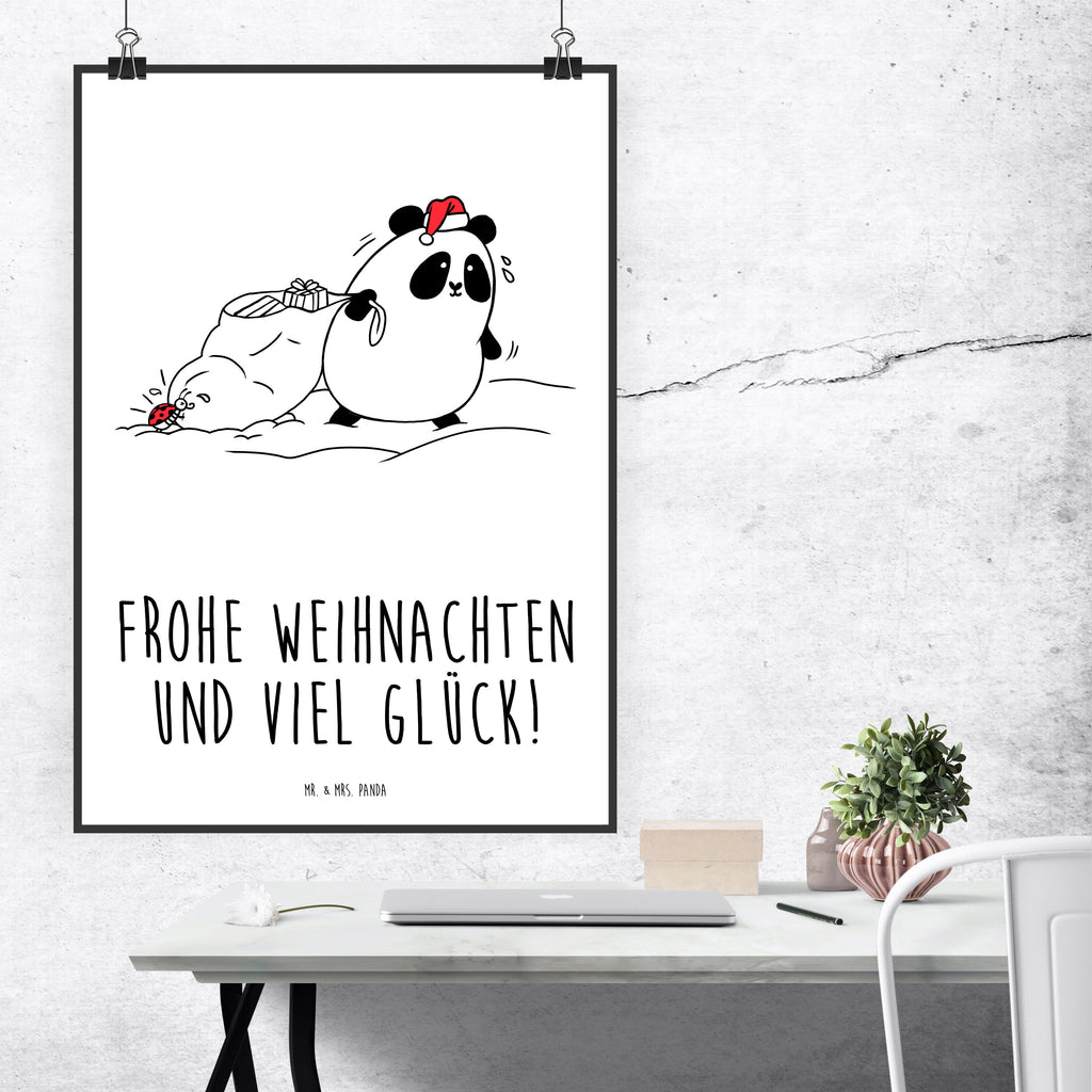 Poster Easy & Peasy Frohe Weihnachten  Poster, Wandposter, Bild, Wanddeko, Küchenposter, Kinderposter, Wanddeko Bild, Raumdekoration, Wanddekoration, Handgemaltes Poster, Mr. & Mrs. Panda Poster, Designposter, Kunstdruck, Posterdruck  