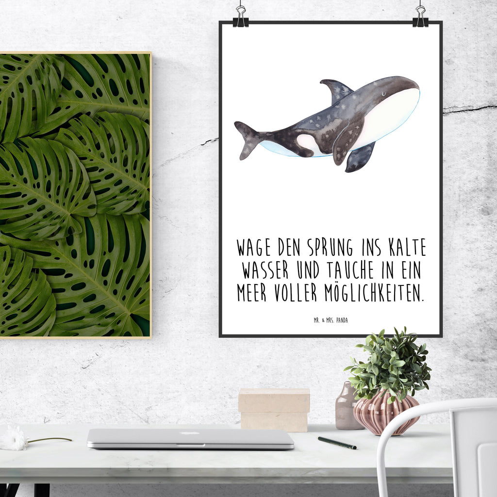 Poster Orca Poster, Wandposter, Bild, Wanddeko, Küchenposter, Kinderposter, Wanddeko Bild, Raumdekoration, Wanddekoration, Handgemaltes Poster, Mr. & Mrs. Panda Poster, Designposter, Kunstdruck, Posterdruck, Meerestiere, Meer, Urlaub, Orca, Orcas, Killerwal, Wal, Möglichkeiten, Büro, Arbeit, Motivation, Selbstliebe, Neustart, Startup