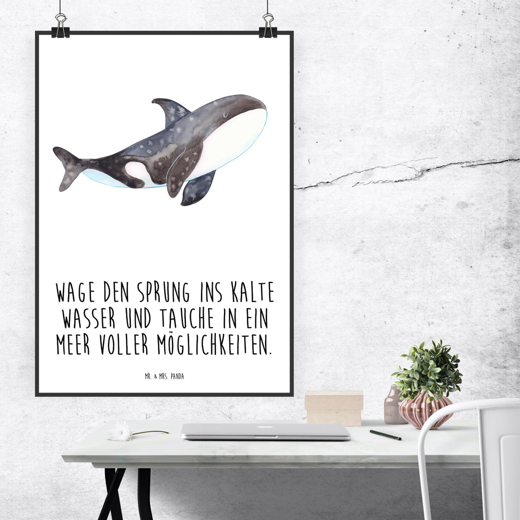 Poster Orca Poster, Wandposter, Bild, Wanddeko, Küchenposter, Kinderposter, Wanddeko Bild, Raumdekoration, Wanddekoration, Handgemaltes Poster, Mr. & Mrs. Panda Poster, Designposter, Kunstdruck, Posterdruck, Meerestiere, Meer, Urlaub, Orca, Orcas, Killerwal, Wal, Möglichkeiten, Büro, Arbeit, Motivation, Selbstliebe, Neustart, Startup