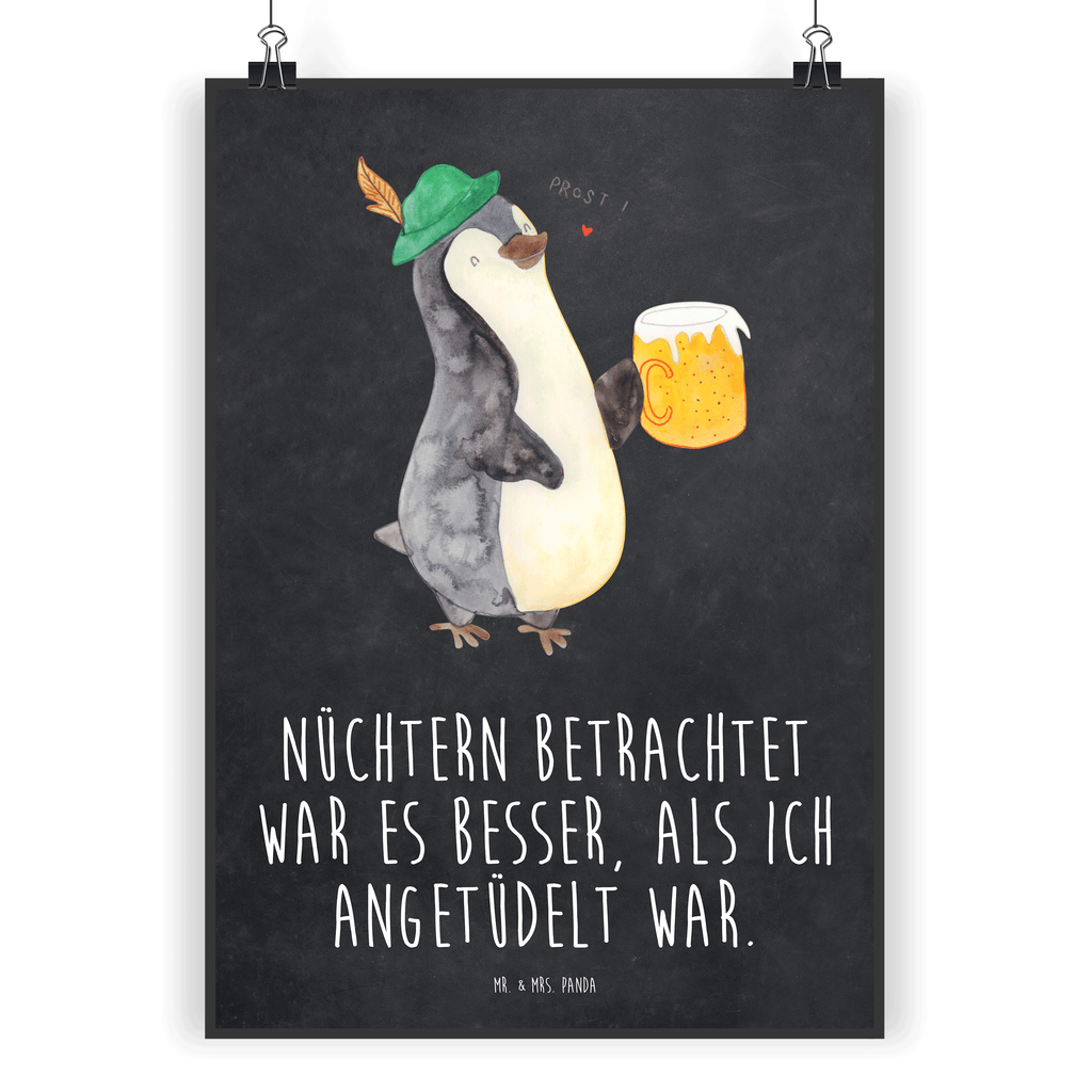 Poster Pinguin Bier Poster, Wandposter, Bild, Wanddeko, Küchenposter, Kinderposter, Wanddeko Bild, Raumdekoration, Wanddekoration, Handgemaltes Poster, Mr. & Mrs. Panda Poster, Designposter, Kunstdruck, Posterdruck, Pinguin, Pinguine, Bier, Oktoberfest