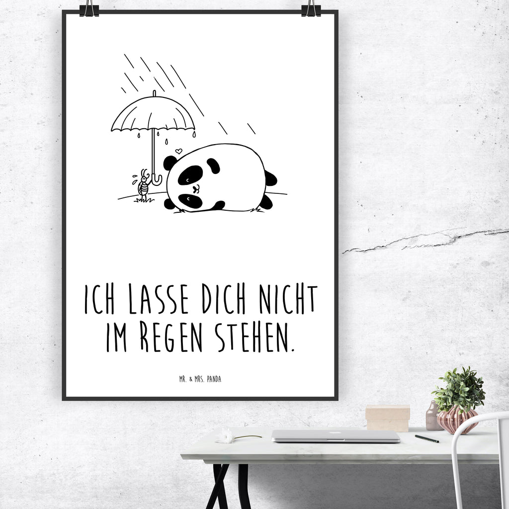 Poster Easy & Peasy Freundschaft  Poster, Wandposter, Bild, Wanddeko, Küchenposter, Kinderposter, Wanddeko Bild, Raumdekoration, Wanddekoration, Handgemaltes Poster, Mr. & Mrs. Panda Poster, Designposter, Kunstdruck, Posterdruck  