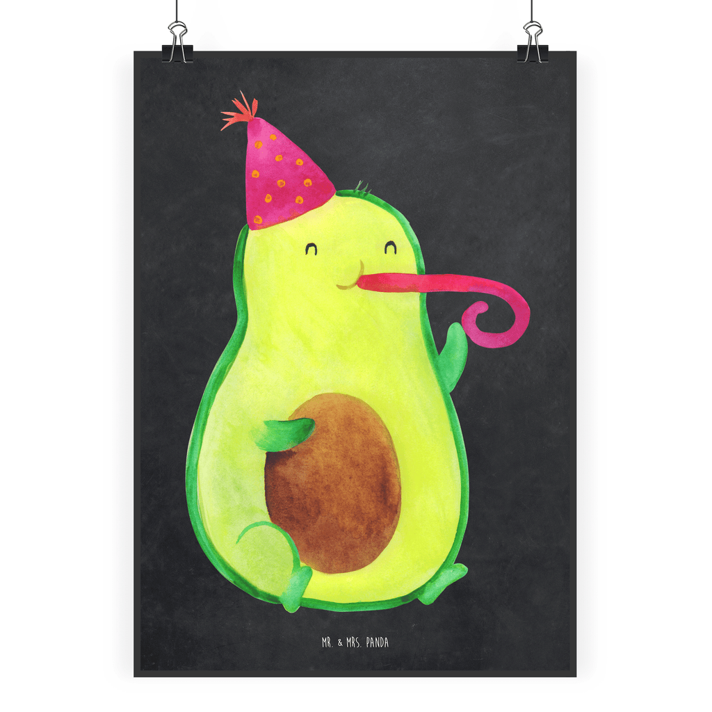 Poster Avocado Birthday Poster, Wandposter, Bild, Wanddeko, Küchenposter, Kinderposter, Wanddeko Bild, Raumdekoration, Wanddekoration, Handgemaltes Poster, Mr. & Mrs. Panda Poster, Designposter, Kunstdruck, Posterdruck, Avocado, Veggie, Vegan, Gesund