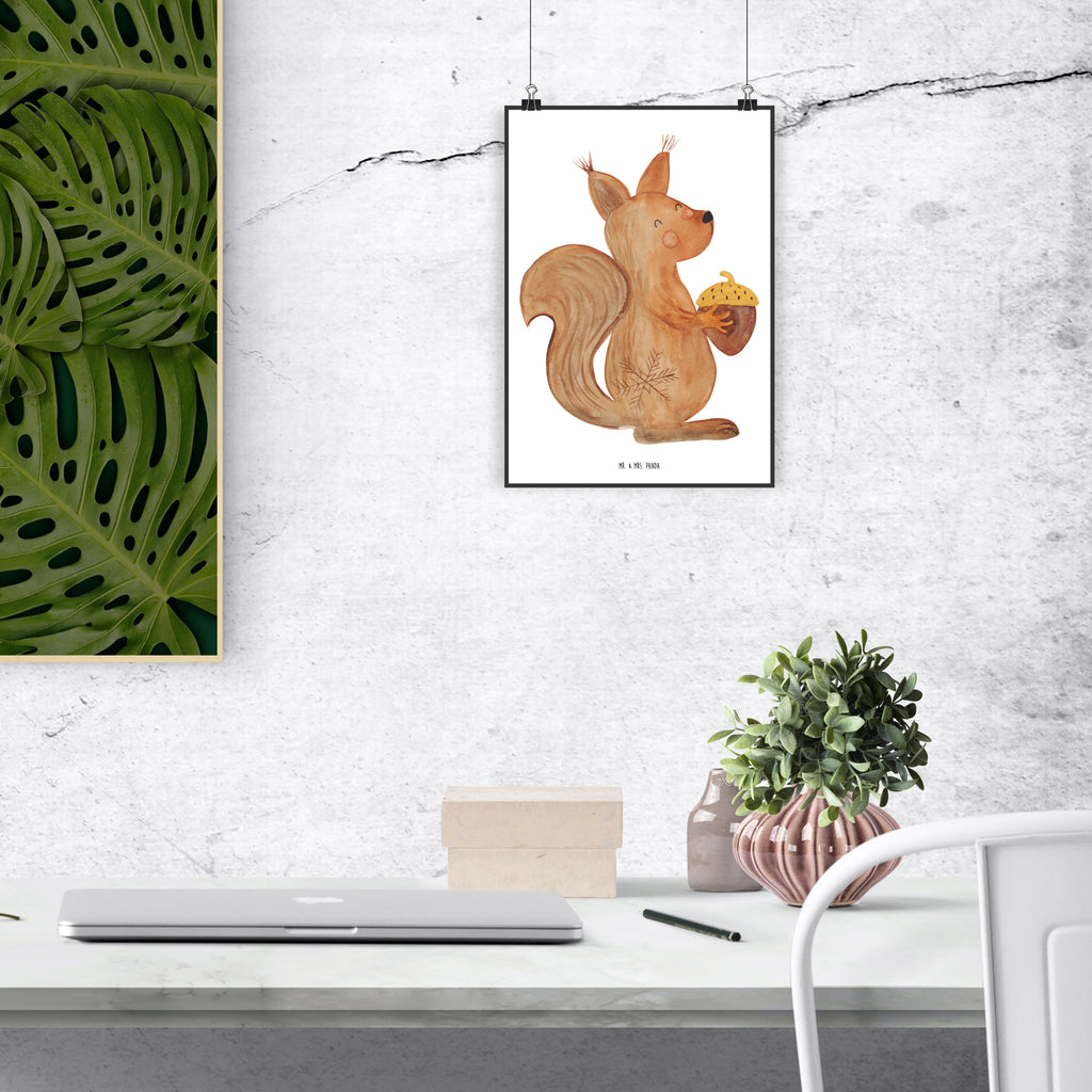 Poster Eichhörnchen Weihnachten Poster, Wandposter, Bild, Wanddeko, Küchenposter, Kinderposter, Wanddeko Bild, Raumdekoration, Wanddekoration, Handgemaltes Poster, Mr. & Mrs. Panda Poster, Designposter, Kunstdruck, Posterdruck, Winter, Weihnachten, Weihnachtsdeko, Nikolaus, Advent, Heiligabend, Wintermotiv, Frohe Weihnachten, Frohes neues Jahr, Guten Rutsch, Weihnachtsmotiv, Weihnachtsgruß, Neujahr, Vogel
