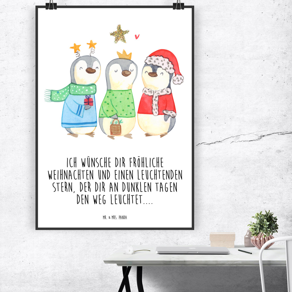 Poster Winterzeit Heilige drei Könige Poster, Wandposter, Bild, Wanddeko, Küchenposter, Kinderposter, Wanddeko Bild, Raumdekoration, Wanddekoration, Handgemaltes Poster, Mr. & Mrs. Panda Poster, Designposter, Kunstdruck, Posterdruck, Winter, Weihnachten, Weihnachtsdeko, Nikolaus, Advent, Heiligabend, Wintermotiv, Weihnachtsmann, Heilige drei Könige, Weihnachtstage, Weihnachtszeit