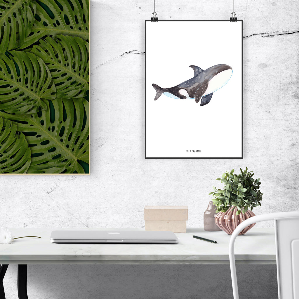 Poster Orca Poster, Wandposter, Bild, Wanddeko, Küchenposter, Kinderposter, Wanddeko Bild, Raumdekoration, Wanddekoration, Handgemaltes Poster, Mr. & Mrs. Panda Poster, Designposter, Kunstdruck, Posterdruck, Meerestiere, Meer, Urlaub, Orca, Orcas, Killerwal, Wal, Möglichkeiten, Büro, Arbeit, Motivation, Selbstliebe, Neustart, Startup