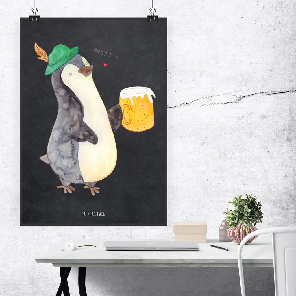 Poster Pinguin Bier Poster, Wandposter, Bild, Wanddeko, Küchenposter, Kinderposter, Wanddeko Bild, Raumdekoration, Wanddekoration, Handgemaltes Poster, Mr. & Mrs. Panda Poster, Designposter, Kunstdruck, Posterdruck, Pinguin, Pinguine, Bier, Oktoberfest