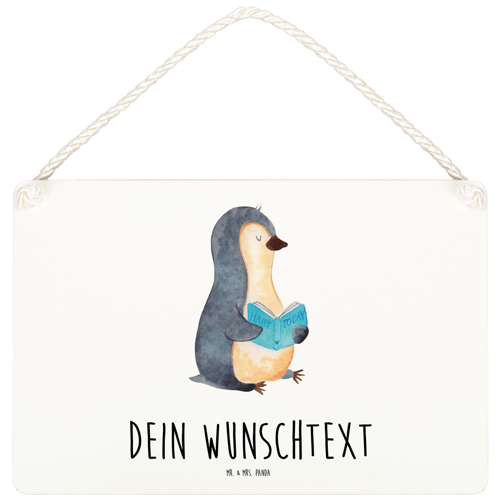 Personalisiertes Deko Schild Pinguin Buch Dekoschild, Deko Schild, Schild, Tür Schild, Türschild, Holzschild, Wandschild, Wanddeko, Pinguin, Pinguine, Buch, Lesen, Bücherwurm, Nichtstun, Faulenzen, Ferien, Urlaub, Freizeit