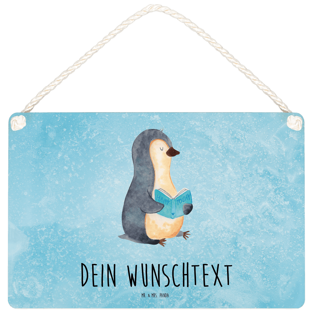 Personalisiertes Deko Schild Pinguin Buch Dekoschild, Deko Schild, Schild, Tür Schild, Türschild, Holzschild, Wandschild, Wanddeko, Pinguin, Pinguine, Buch, Lesen, Bücherwurm, Nichtstun, Faulenzen, Ferien, Urlaub, Freizeit