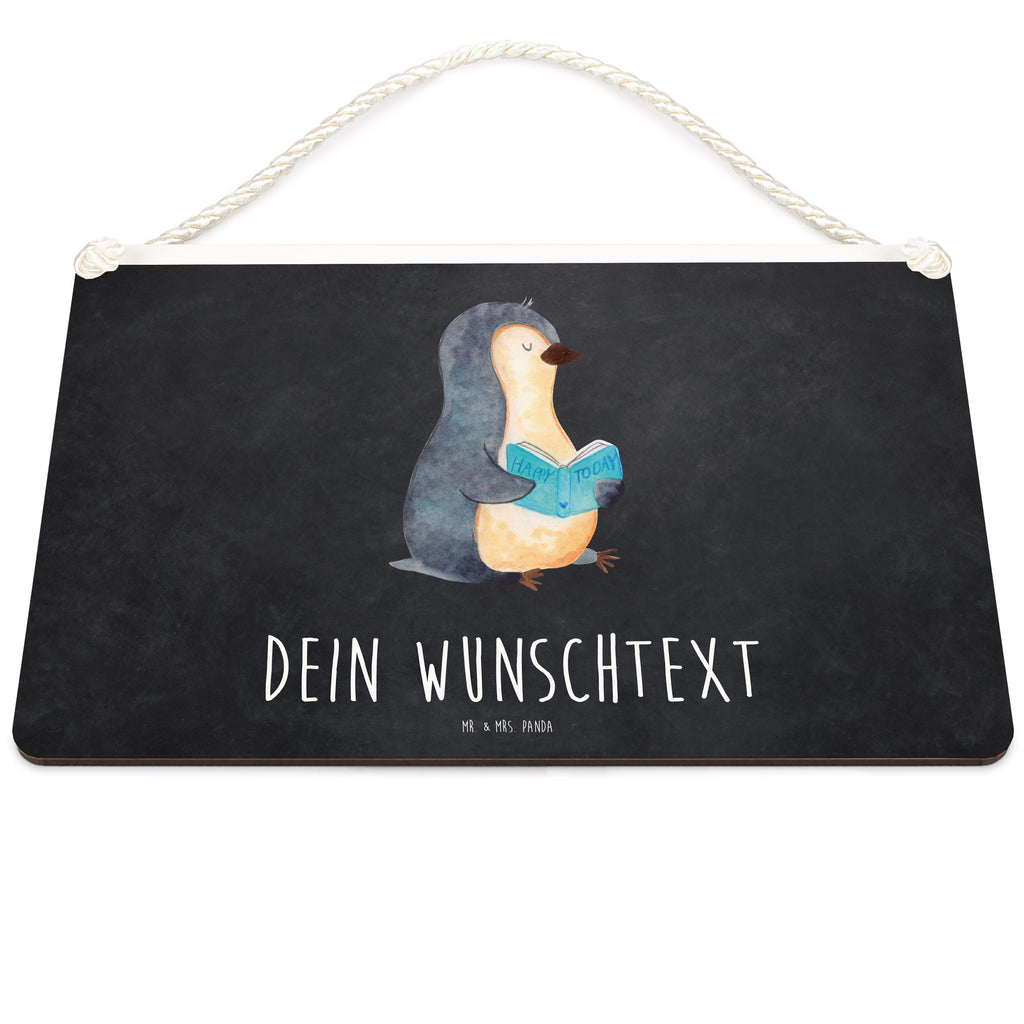 Personalisiertes Deko Schild Pinguin Buch Dekoschild, Deko Schild, Schild, Tür Schild, Türschild, Holzschild, Wandschild, Wanddeko, Pinguin, Pinguine, Buch, Lesen, Bücherwurm, Nichtstun, Faulenzen, Ferien, Urlaub, Freizeit