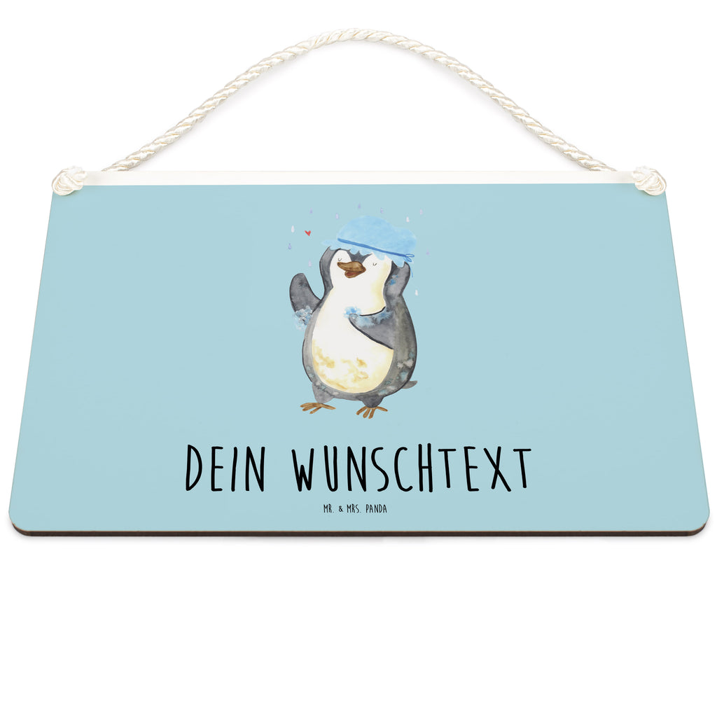 Personalisiertes Deko Schild Pinguin duscht Dekoschild, Deko Schild, Schild, Tür Schild, Türschild, Holzschild, Wandschild, Wanddeko, Pinguin, Pinguine, Dusche, duschen, Lebensmotto, Motivation, Neustart, Neuanfang, glücklich sein