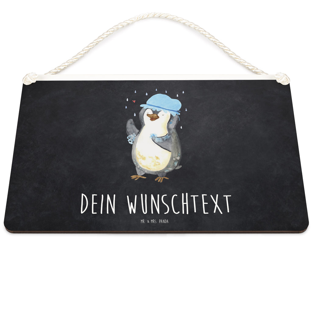 Personalisiertes Deko Schild Pinguin duscht Dekoschild, Deko Schild, Schild, Tür Schild, Türschild, Holzschild, Wandschild, Wanddeko, Pinguin, Pinguine, Dusche, duschen, Lebensmotto, Motivation, Neustart, Neuanfang, glücklich sein