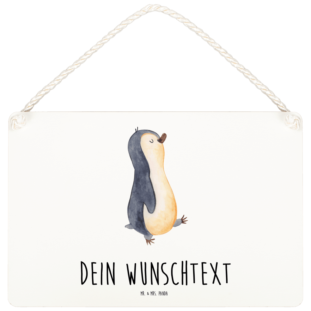 Personalisiertes Deko Schild Pinguin marschierend Dekoschild, Deko Schild, Schild, Tür Schild, Türschild, Holzschild, Wandschild, Wanddeko, Pinguin, Pinguine, Frühaufsteher, Langschläfer, Bruder, Schwester, Familie