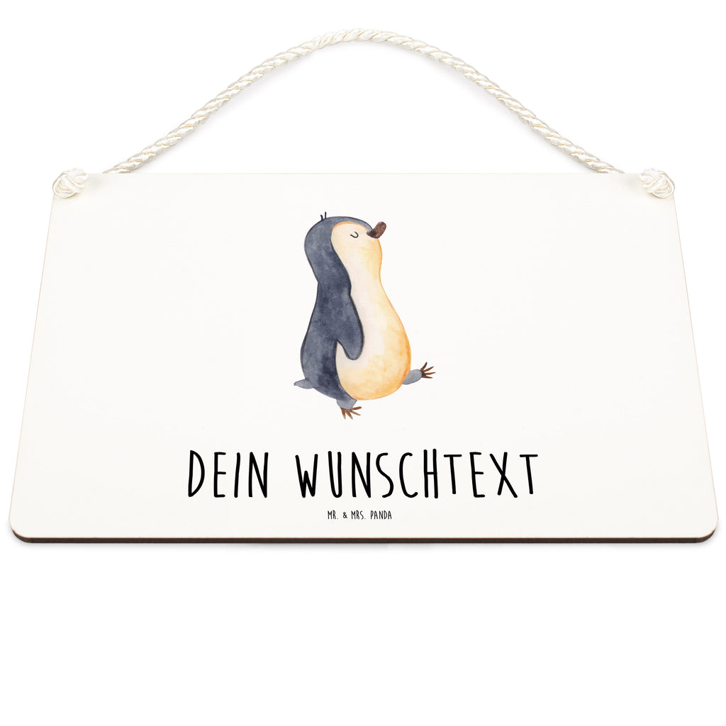 Personalisiertes Deko Schild Pinguin marschierend Dekoschild, Deko Schild, Schild, Tür Schild, Türschild, Holzschild, Wandschild, Wanddeko, Pinguin, Pinguine, Frühaufsteher, Langschläfer, Bruder, Schwester, Familie