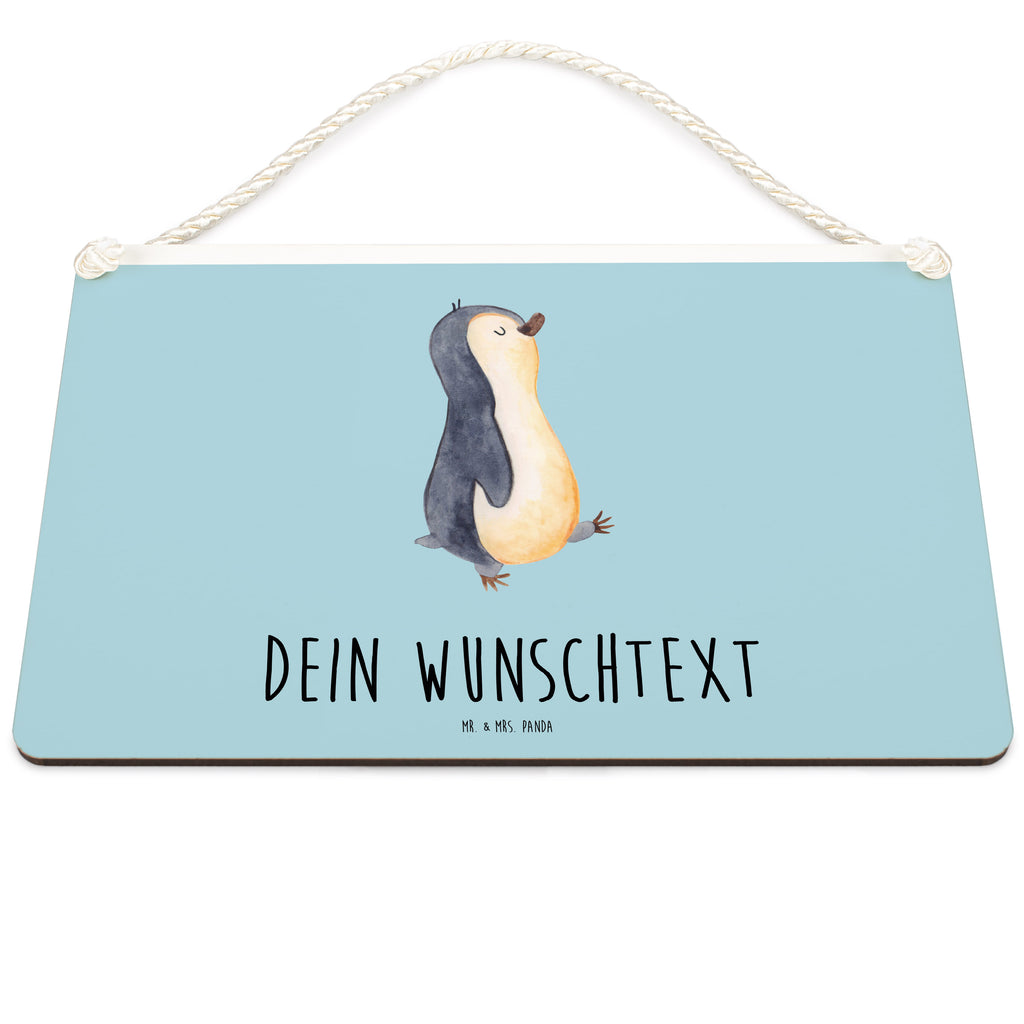 Personalisiertes Deko Schild Pinguin marschierend Dekoschild, Deko Schild, Schild, Tür Schild, Türschild, Holzschild, Wandschild, Wanddeko, Pinguin, Pinguine, Frühaufsteher, Langschläfer, Bruder, Schwester, Familie