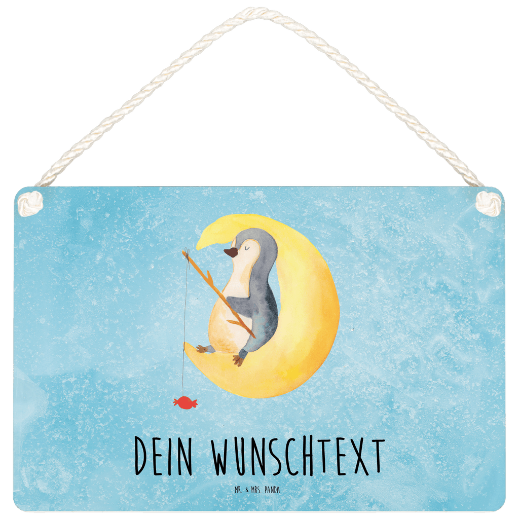 Personalisiertes Deko Schild Pinguin Mond Dekoschild, Deko Schild, Schild, Tür Schild, Türschild, Holzschild, Wandschild, Wanddeko, Pinguin, Pinguine, Spruch, schlafen, Nachtruhe, Einschlafen, Schlafzimmer, Schlafstörungen, Gästezimmer