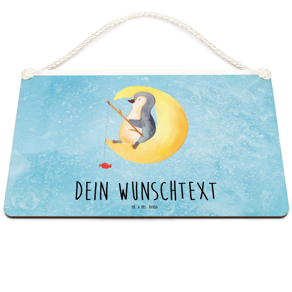 Personalisiertes Deko Schild Pinguin Mond Dekoschild, Deko Schild, Schild, Tür Schild, Türschild, Holzschild, Wandschild, Wanddeko, Pinguin, Pinguine, Spruch, schlafen, Nachtruhe, Einschlafen, Schlafzimmer, Schlafstörungen, Gästezimmer