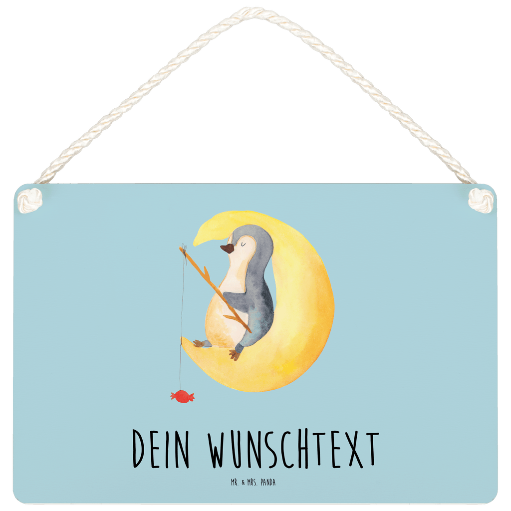 Personalisiertes Deko Schild Pinguin Mond Dekoschild, Deko Schild, Schild, Tür Schild, Türschild, Holzschild, Wandschild, Wanddeko, Pinguin, Pinguine, Spruch, schlafen, Nachtruhe, Einschlafen, Schlafzimmer, Schlafstörungen, Gästezimmer