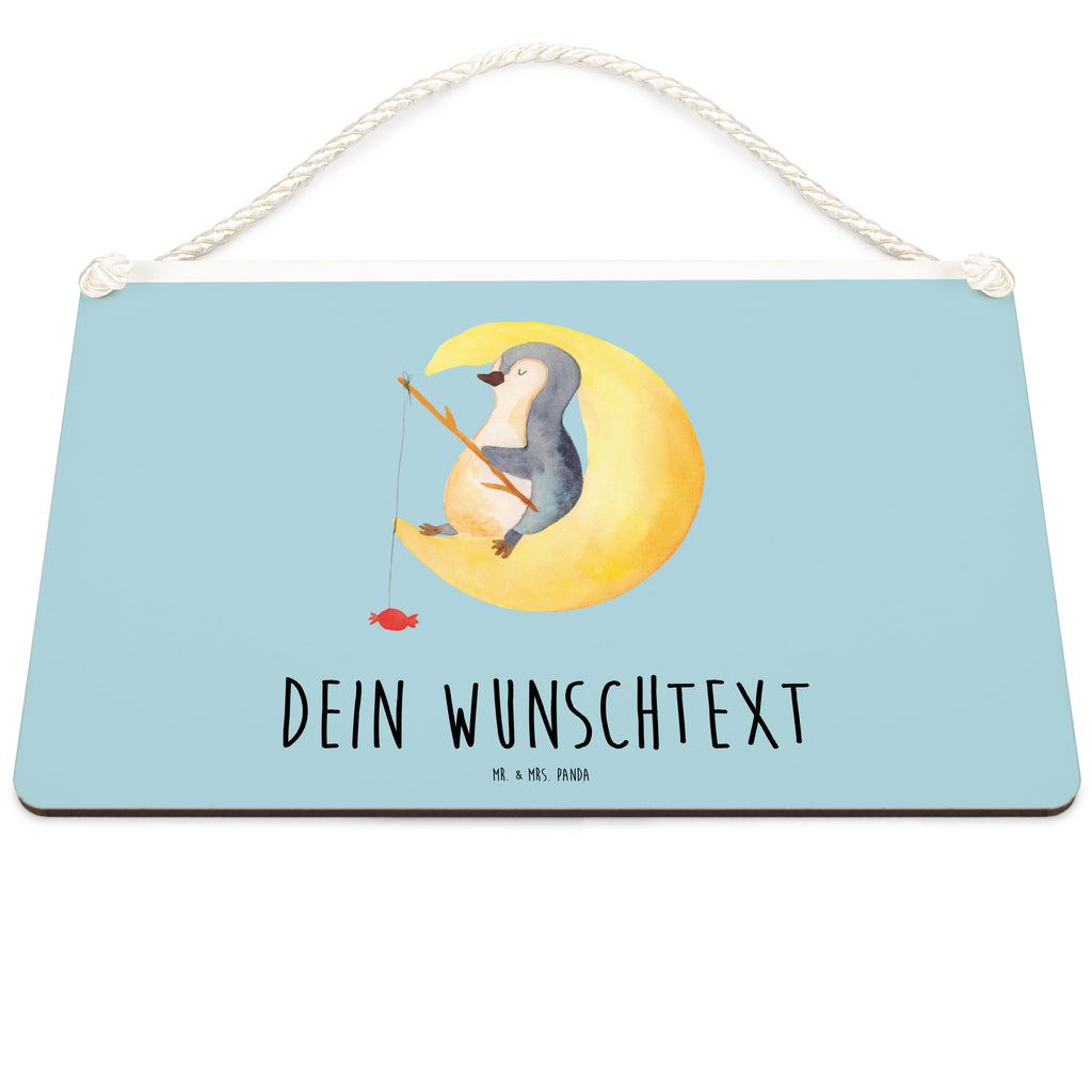 Personalisiertes Deko Schild Pinguin Mond Dekoschild, Deko Schild, Schild, Tür Schild, Türschild, Holzschild, Wandschild, Wanddeko, Pinguin, Pinguine, Spruch, schlafen, Nachtruhe, Einschlafen, Schlafzimmer, Schlafstörungen, Gästezimmer