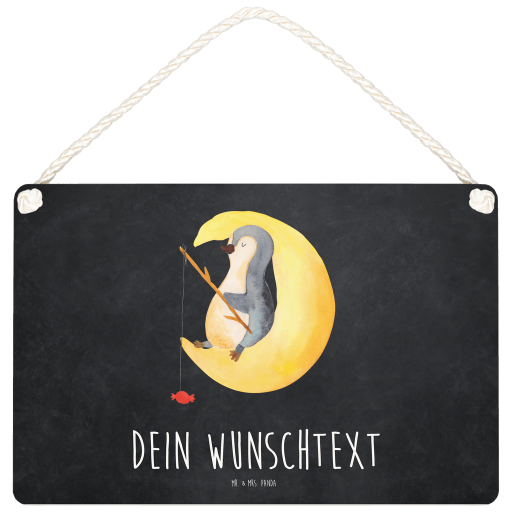 Personalisiertes Deko Schild Pinguin Mond Dekoschild, Deko Schild, Schild, Tür Schild, Türschild, Holzschild, Wandschild, Wanddeko, Pinguin, Pinguine, Spruch, schlafen, Nachtruhe, Einschlafen, Schlafzimmer, Schlafstörungen, Gästezimmer