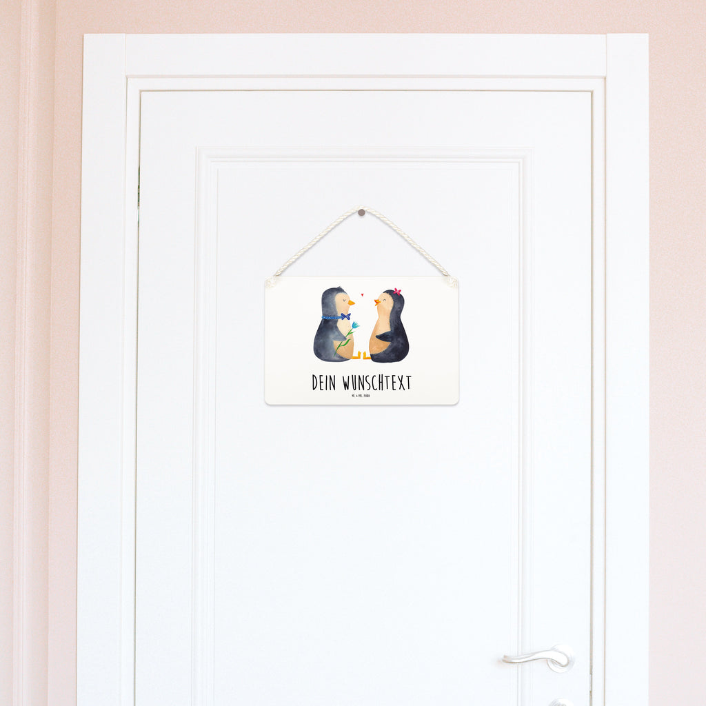 Personalisiertes Deko Schild Pinguin Pärchen Dekoschild, Deko Schild, Schild, Tür Schild, Türschild, Holzschild, Wandschild, Wanddeko, Pinguin, Pinguine, Liebe, Liebespaar, Liebesbeweis, Liebesgeschenk, Verlobung, Jahrestag, Hochzeitstag, Hochzeit, Hochzeitsgeschenk, große Liebe, Traumpaar