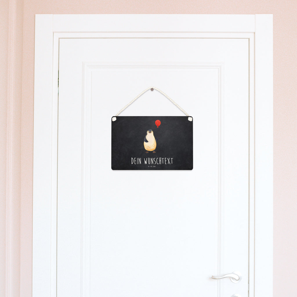 Personalisiertes Deko Schild Pinguin Luftballon Dekoschild, Deko Schild, Schild, Tür Schild, Türschild, Holzschild, Wandschild, Wanddeko, Pinguin, Pinguine, Luftballon, Tagträume, Lebenslust, Geschenk Freundin, Geschenkidee, beste Freundin, Motivation, Neustart, neues Leben, Liebe, Glück
