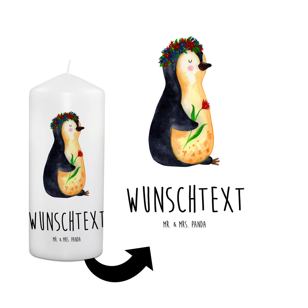 Personalisierte Kerze Pinguin Blumenkranz Kerze, Taufkerze, Kommunionskerze, Geburtstagskerze, Geschenk Kerze, Taufgeschenk Kerze, Kerze mit Druck, Besondere Kerze, Geschenkidee Kerze, Kerze für Kommunion, Pinguin, Pinguine, Blumenkranz, Universum, Leben, Wünsche, Ziele, Lebensziele, Motivation, Lebenslust, Liebeskummer, Geschenkidee