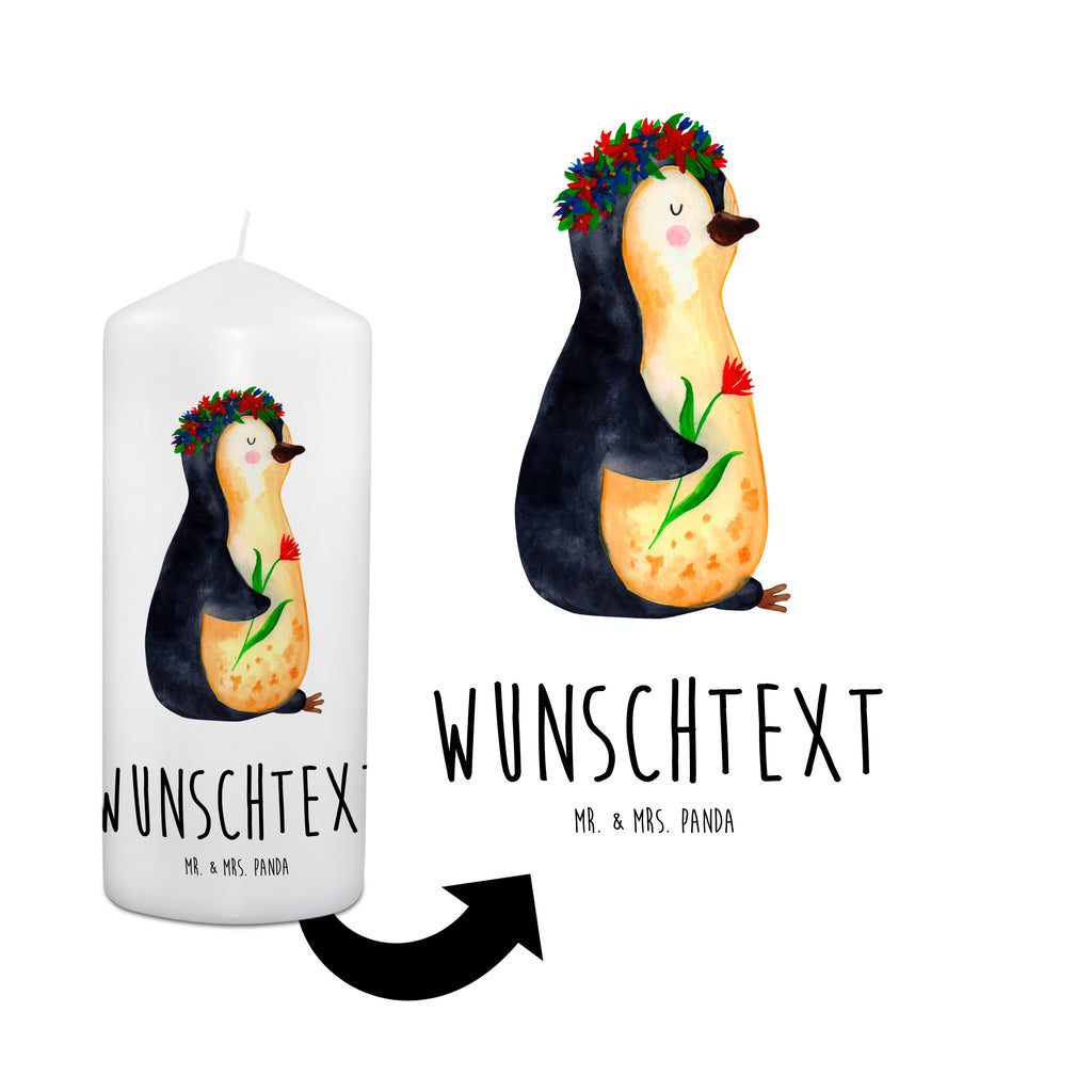 Personalisierte Kerze Pinguin Blumenkranz Kerze, Taufkerze, Kommunionskerze, Geburtstagskerze, Geschenk Kerze, Taufgeschenk Kerze, Kerze mit Druck, Besondere Kerze, Geschenkidee Kerze, Kerze für Kommunion, Pinguin, Pinguine, Blumenkranz, Universum, Leben, Wünsche, Ziele, Lebensziele, Motivation, Lebenslust, Liebeskummer, Geschenkidee