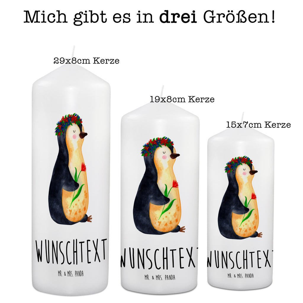 Personalisierte Kerze Pinguin Blumenkranz Kerze, Taufkerze, Kommunionskerze, Geburtstagskerze, Geschenk Kerze, Taufgeschenk Kerze, Kerze mit Druck, Besondere Kerze, Geschenkidee Kerze, Kerze für Kommunion, Pinguin, Pinguine, Blumenkranz, Universum, Leben, Wünsche, Ziele, Lebensziele, Motivation, Lebenslust, Liebeskummer, Geschenkidee