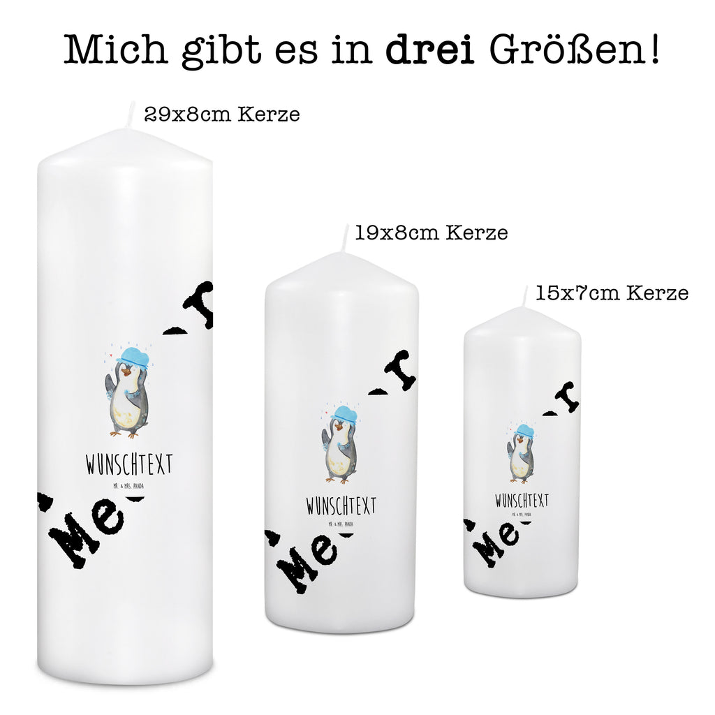 Personalisierte Kerze Pinguin duscht Kerze, Taufkerze, Kommunionskerze, Geburtstagskerze, Geschenk Kerze, Taufgeschenk Kerze, Kerze mit Druck, Besondere Kerze, Geschenkidee Kerze, Kerze für Kommunion, Pinguin, Pinguine, Dusche, duschen, Lebensmotto, Motivation, Neustart, Neuanfang, glücklich sein
