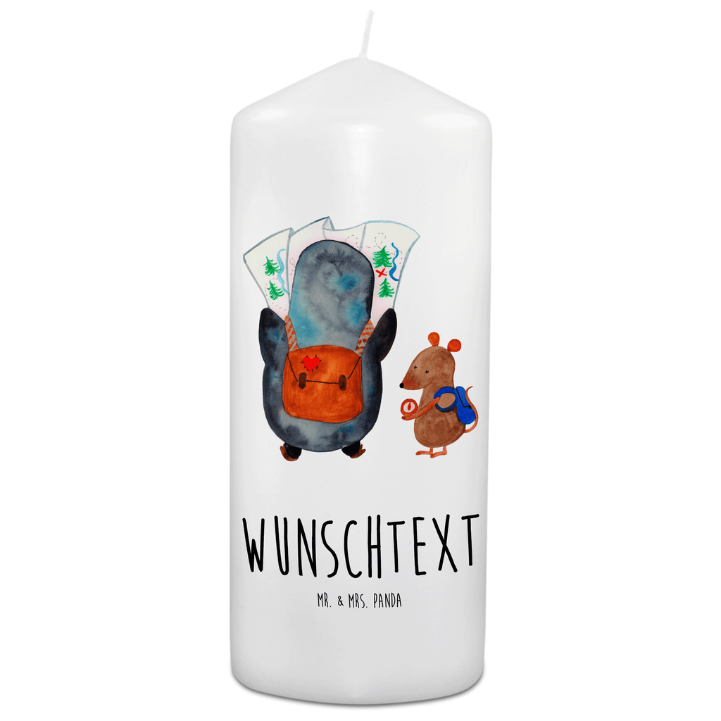 Personalisierte Kerze Pinguin & Maus Wanderer Kerze, Taufkerze, Kommunionskerze, Geburtstagskerze, Geschenk Kerze, Taufgeschenk Kerze, Kerze mit Druck, Besondere Kerze, Geschenkidee Kerze, Kerze für Kommunion, Pinguin, Pinguine, Abenteurer, Abenteuer, Roadtrip, Ausflug, Wanderlust, wandern