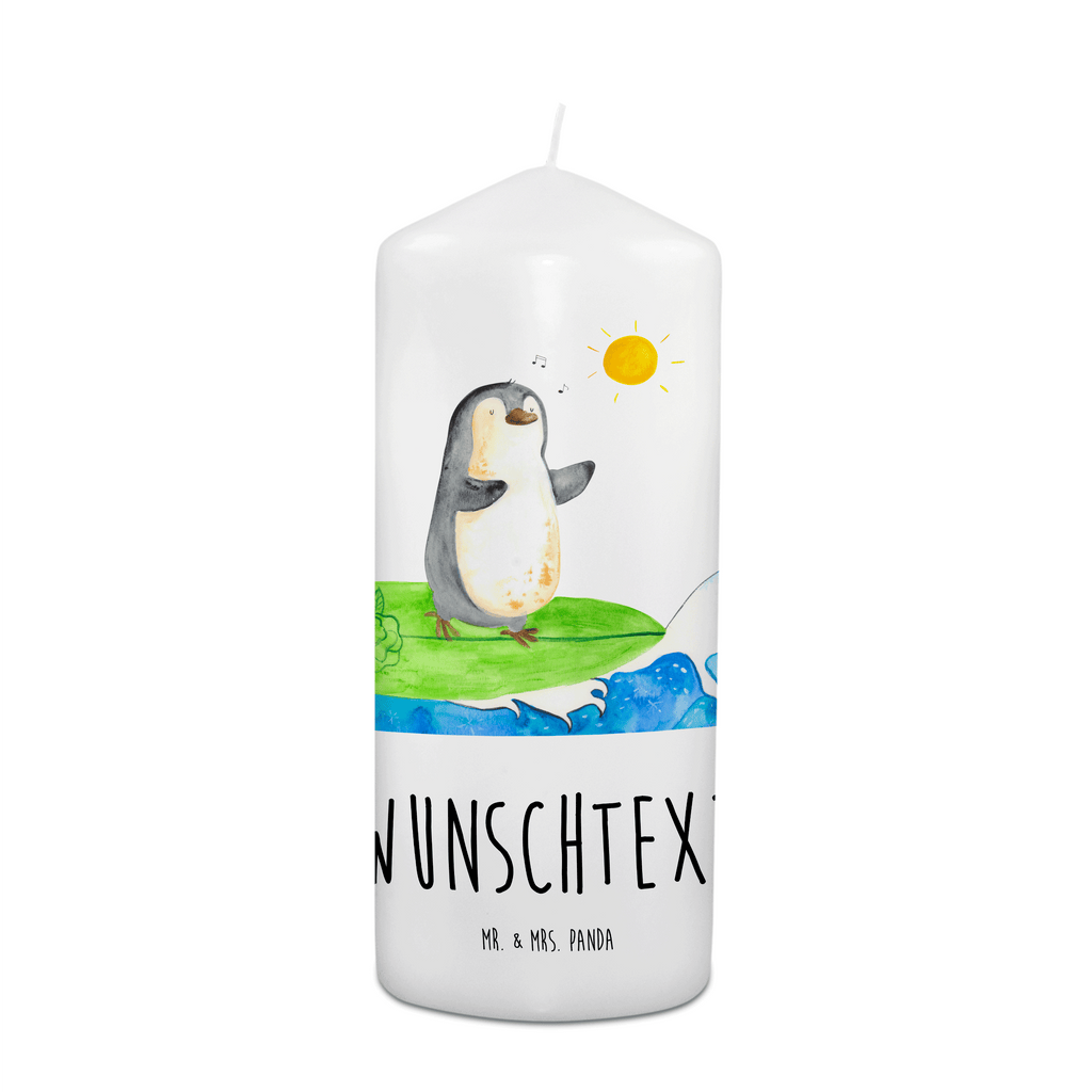 Personalisierte Kerze Pinguin Surfer Kerze, Taufkerze, Kommunionskerze, Geburtstagskerze, Geschenk Kerze, Taufgeschenk Kerze, Kerze mit Druck, Besondere Kerze, Geschenkidee Kerze, Kerze für Kommunion, Pinguin, Pinguine, surfen, Surfer, Hawaii, Urlaub, Wellen, Wellen reiten, Portugal