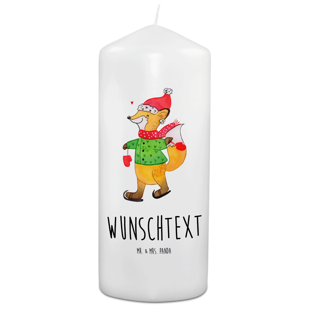 Personalisierte Kerze Fuchs  Schlittschuhe Kerze, Taufkerze, Kommunionskerze, Geburtstagskerze, Geschenk Kerze, Taufgeschenk Kerze, Kerze mit Druck, Besondere Kerze, Geschenkidee Kerze, Kerze für Kommunion, Winter, Weihnachten, Weihnachtsdeko, Nikolaus, Advent, Heiligabend, Wintermotiv, Weihnachtsmann, Weihnachtstage, Weihnachtsbaum, Tannenbaum, Weihnachtszeit