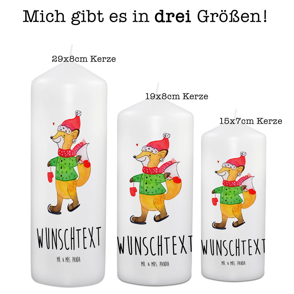 Personalisierte Kerze Fuchs  Schlittschuhe Kerze, Taufkerze, Kommunionskerze, Geburtstagskerze, Geschenk Kerze, Taufgeschenk Kerze, Kerze mit Druck, Besondere Kerze, Geschenkidee Kerze, Kerze für Kommunion, Winter, Weihnachten, Weihnachtsdeko, Nikolaus, Advent, Heiligabend, Wintermotiv, Weihnachtsmann, Weihnachtstage, Weihnachtsbaum, Tannenbaum, Weihnachtszeit