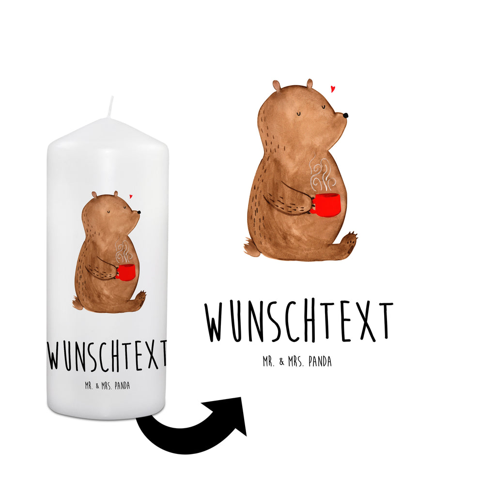 Personalisierte Kerze Bär Kaffee Kerze, Taufkerze, Kommunionskerze, Geburtstagskerze, Geschenk Kerze, Taufgeschenk Kerze, Kerze mit Druck, Besondere Kerze, Geschenkidee Kerze, Kerze für Kommunion, Bär, Teddy, Teddybär, Kaffee, Coffee, Bären, guten Morgen, Morgenroutine, Welt erobern, Welt retten, Motivation