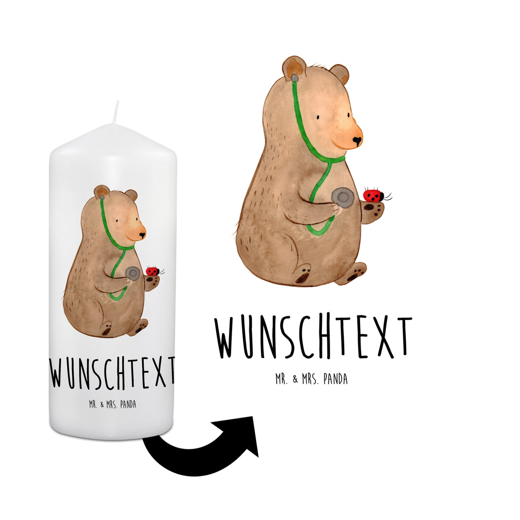Personalisierte Kerze Bär Arzt Kerze, Taufkerze, Kommunionskerze, Geburtstagskerze, Geschenk Kerze, Taufgeschenk Kerze, Kerze mit Druck, Besondere Kerze, Geschenkidee Kerze, Kerze für Kommunion, Bär, Teddy, Teddybär, Arzt, Ärztin, Doktor, Professor, Doktorin, Professorin