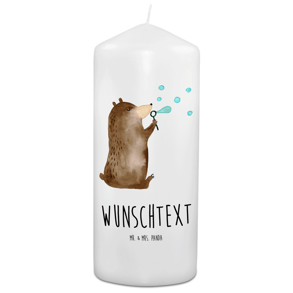 Personalisierte Kerze Bär Seifenblasen Kerze, Taufkerze, Kommunionskerze, Geburtstagskerze, Geschenk Kerze, Taufgeschenk Kerze, Kerze mit Druck, Besondere Kerze, Geschenkidee Kerze, Kerze für Kommunion, Bär, Teddy, Teddybär, Seifenblasen Bär Lustig Sein Glücklich Traurig Happy