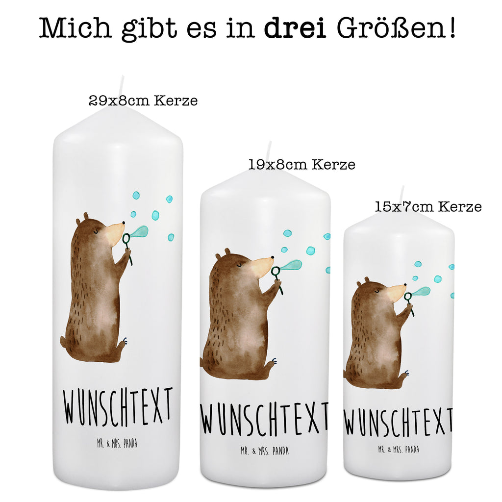 Personalisierte Kerze Bär Seifenblasen Kerze, Taufkerze, Kommunionskerze, Geburtstagskerze, Geschenk Kerze, Taufgeschenk Kerze, Kerze mit Druck, Besondere Kerze, Geschenkidee Kerze, Kerze für Kommunion, Bär, Teddy, Teddybär, Seifenblasen Bär Lustig Sein Glücklich Traurig Happy