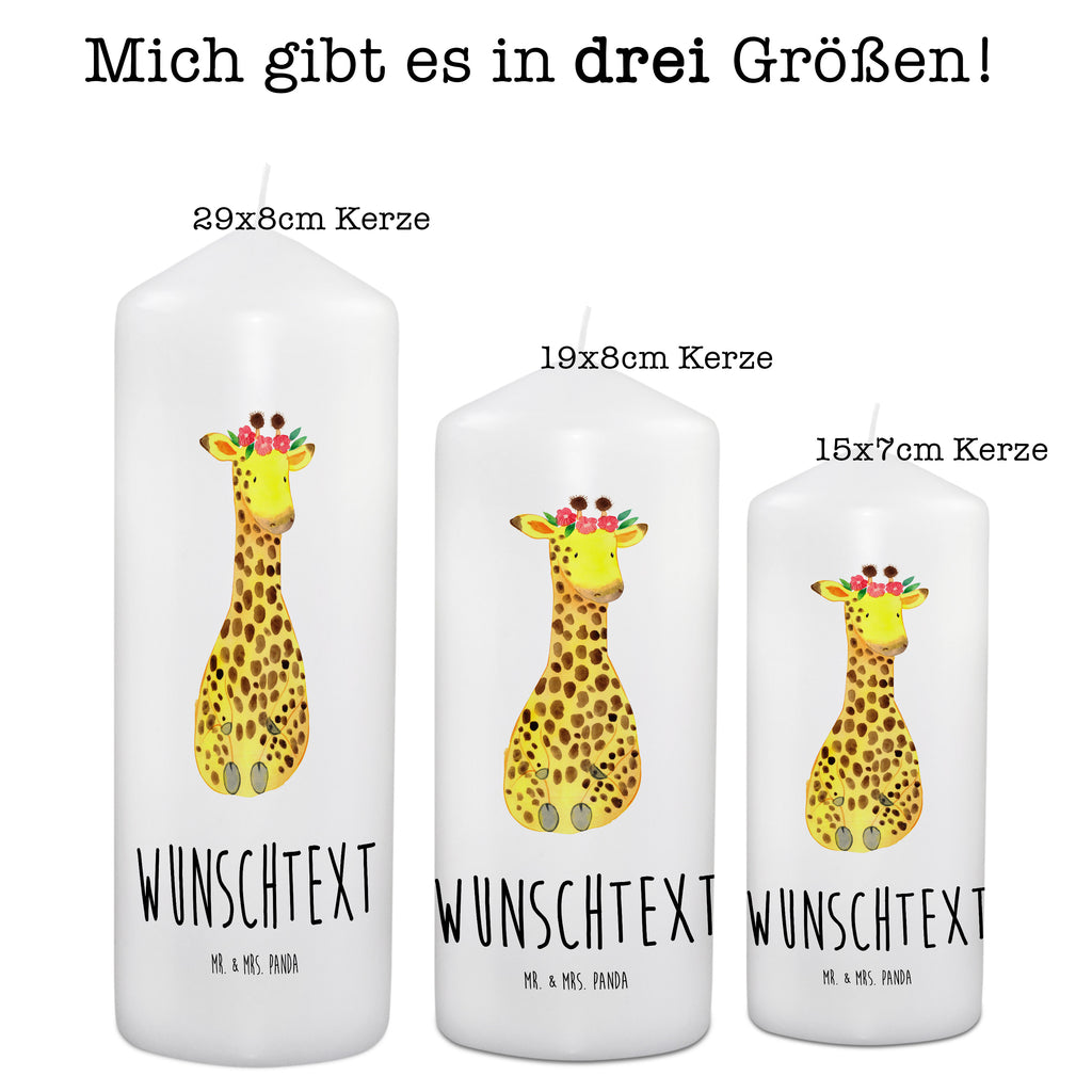 Personalisierte Kerze Giraffe Blumenkranz Kerze, Taufkerze, Kommunionskerze, Geburtstagskerze, Geschenk Kerze, Taufgeschenk Kerze, Kerze mit Druck, Besondere Kerze, Geschenkidee Kerze, Kerze für Kommunion, Afrika, Wildtiere, Giraffe, Blumenkranz, Abenteurer, Selbstliebe, Freundin