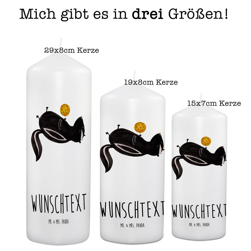 Personalisierte Kerze Stinktier Ball Kerze, Taufkerze, Kommunionskerze, Geburtstagskerze, Geschenk Kerze, Taufgeschenk Kerze, Kerze mit Druck, Besondere Kerze, Geschenkidee Kerze, Kerze für Kommunion, Stinktier, Skunk, Wildtier, Raubtier, Stinker, Stinki, verspielt, Weisheit