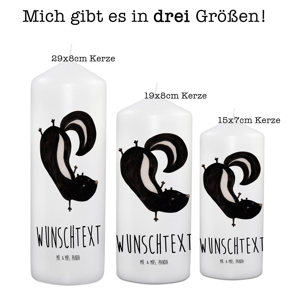 Personalisierte Kerze Stinktier Handstand Kerze, Taufkerze, Kommunionskerze, Geburtstagskerze, Geschenk Kerze, Taufgeschenk Kerze, Kerze mit Druck, Besondere Kerze, Geschenkidee Kerze, Kerze für Kommunion, Stinktier, Skunk, Wildtier, Raubtier, Stinker, Stinki, Spielplatz, verpielt, Kind