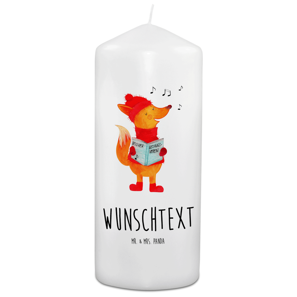 Personalisierte Kerze Fuchs Sänger Kerze, Taufkerze, Kommunionskerze, Geburtstagskerze, Geschenk Kerze, Taufgeschenk Kerze, Kerze mit Druck, Besondere Kerze, Geschenkidee Kerze, Kerze für Kommunion, Winter, Weihnachten, Weihnachtsdeko, Nikolaus, Advent, Heiligabend, Wintermotiv, Fuchs, Füchse, Sänger, Geschenk Sänger, Singen, Weihnachtslieder