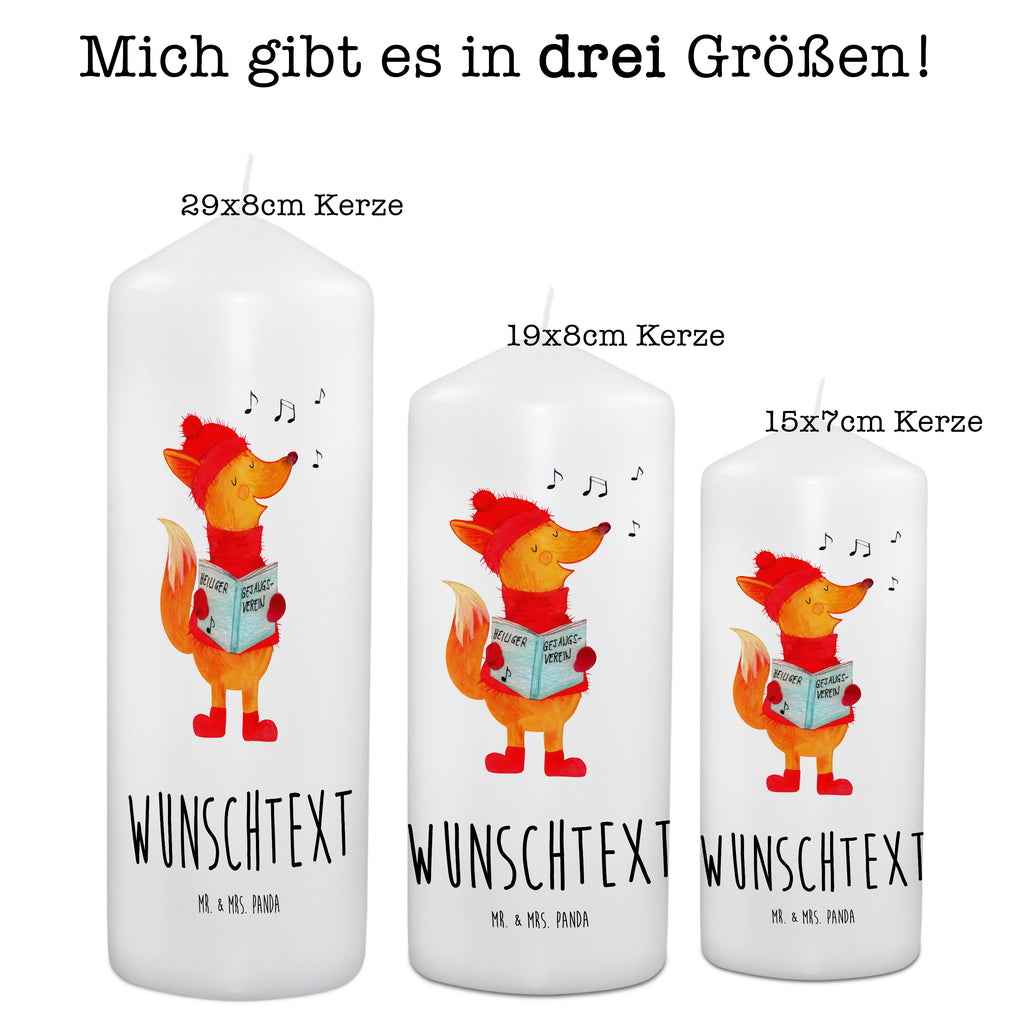 Personalisierte Kerze Fuchs Sänger Kerze, Taufkerze, Kommunionskerze, Geburtstagskerze, Geschenk Kerze, Taufgeschenk Kerze, Kerze mit Druck, Besondere Kerze, Geschenkidee Kerze, Kerze für Kommunion, Winter, Weihnachten, Weihnachtsdeko, Nikolaus, Advent, Heiligabend, Wintermotiv, Fuchs, Füchse, Sänger, Geschenk Sänger, Singen, Weihnachtslieder
