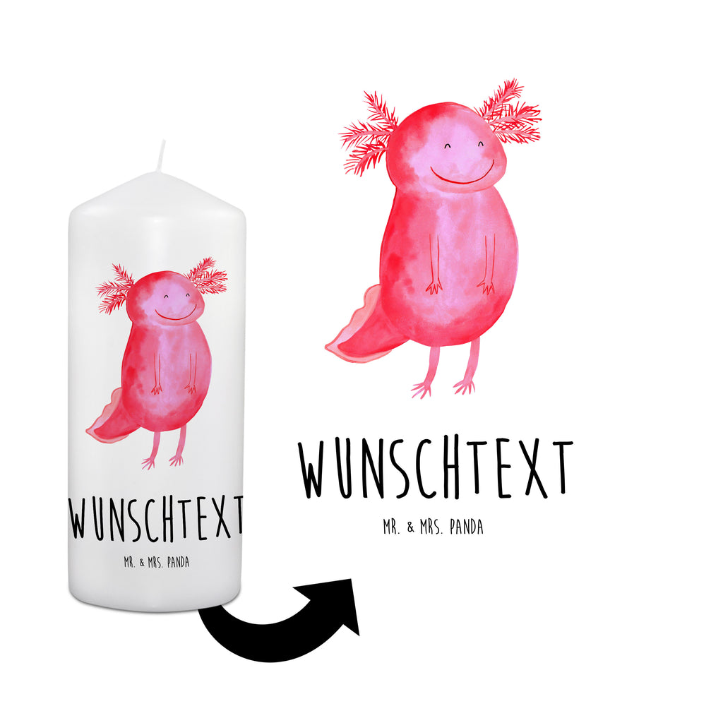 Personalisierte Kerze Axolotl glücklich Kerze, Taufkerze, Kommunionskerze, Geburtstagskerze, Geschenk Kerze, Taufgeschenk Kerze, Kerze mit Druck, Besondere Kerze, Geschenkidee Kerze, Kerze für Kommunion, Axolotl, Molch, Axolot, Schwanzlurch, Lurch, Lurche, Motivation, gute Laune