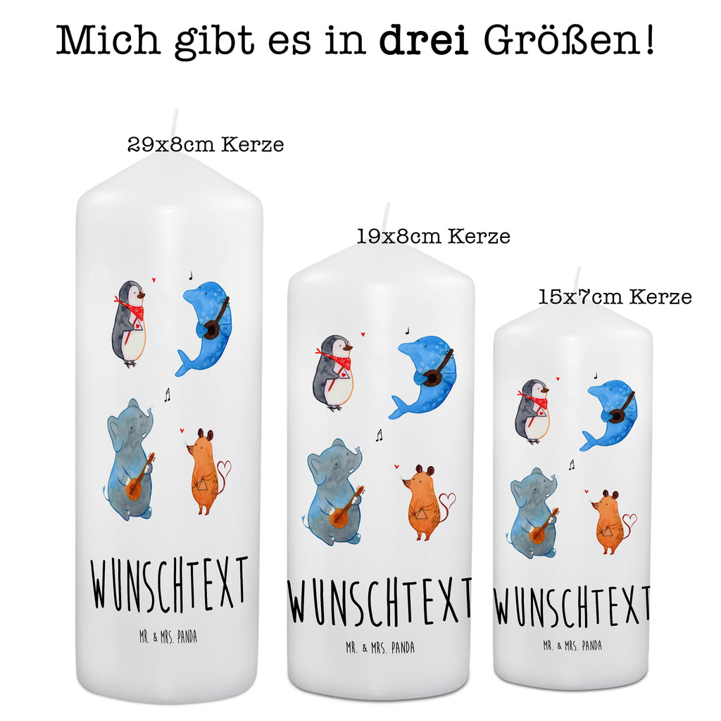 Personalisierte Kerze Big Band Kerze, Taufkerze, Kommunionskerze, Geburtstagskerze, Geschenk Kerze, Taufgeschenk Kerze, Kerze mit Druck, Besondere Kerze, Geschenkidee Kerze, Kerze für Kommunion, Tiermotive, Gute Laune, lustige Sprüche, Tiere, Hund, Pinguin, Maus, Elefant, Delfin, Gitarre, Band, Triangel, Musikanten, Musik