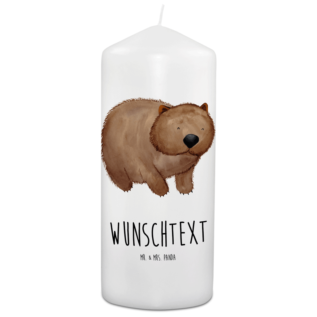 Personalisierte Kerze Wombat Kerze, Taufkerze, Kommunionskerze, Geburtstagskerze, Geschenk Kerze, Taufgeschenk Kerze, Kerze mit Druck, Besondere Kerze, Geschenkidee Kerze, Kerze für Kommunion, süße Tiermotive, gute Laune, lustige Sprüche, Tiere, Wombat, Das Leben ist schön, Motivation, Spruch, Australien